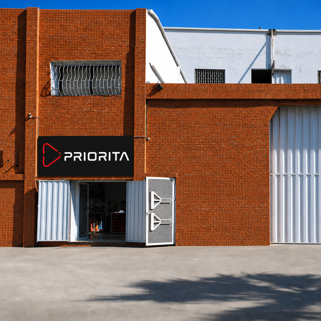Facade industrielle PRIORITA a Casablanca